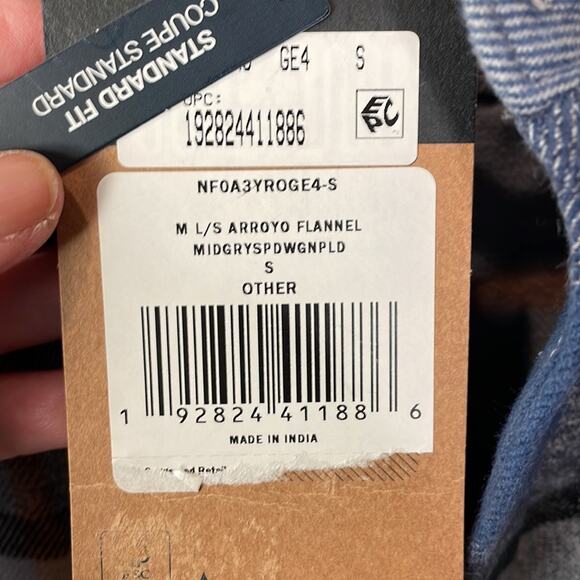 The North Face Arroyo Plaid Flannel Shirt Jacket Sz S NEW with Tags - Picture 6 of 10